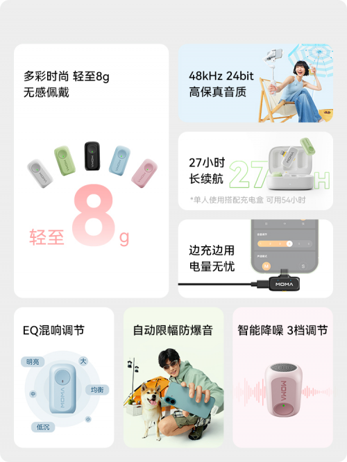 告别沉闷，声色入耳！猛玛LARK A1“多巴胺麦克风”上市发售，引领全民创作新风潮