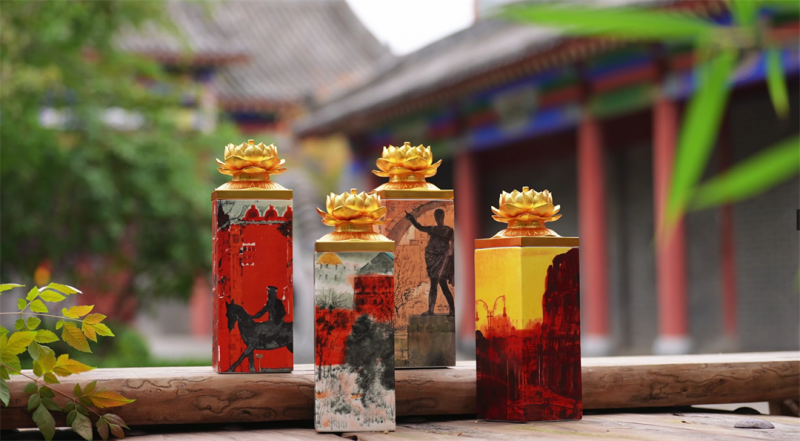 瓷酒画相融，卢禹舜四幅画作酿出“一带一路”文明馨香